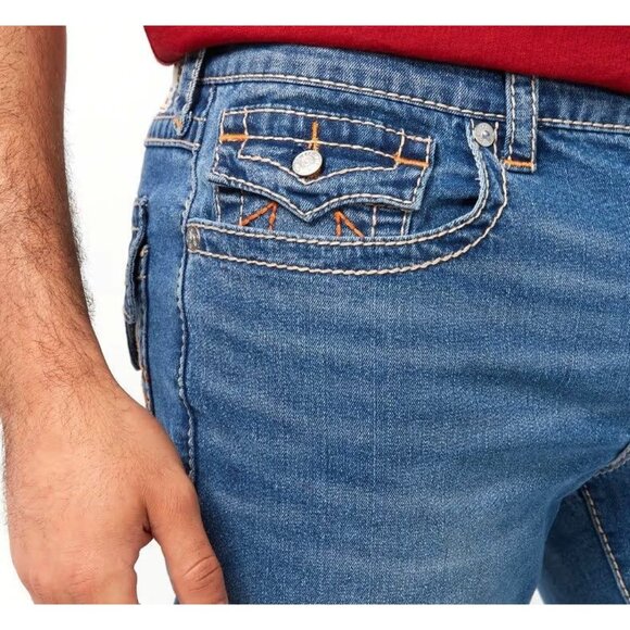 True Religion Ricky Big T‎ Flap Straight Jean - Size 38x34 - Picture 2 of 7